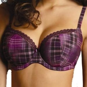 Cleo by Panache Sadie Balconnette Bra Purple Multicolor